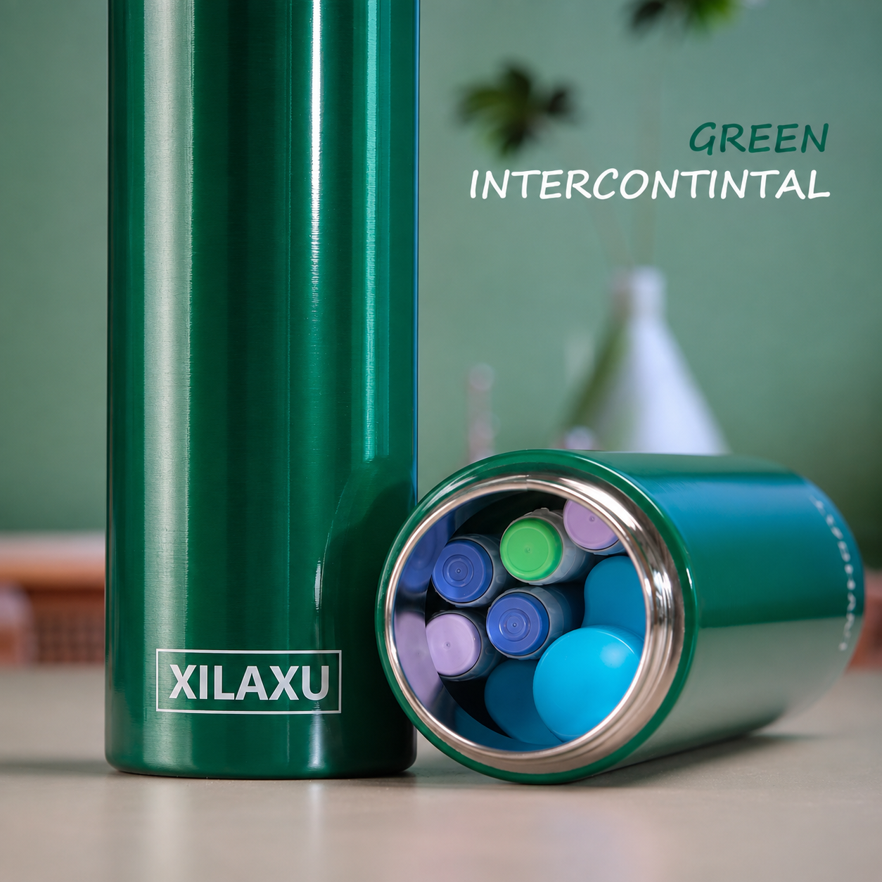 Estuche Refrigerador 1 a 5 Plumas Verde XILAXU
